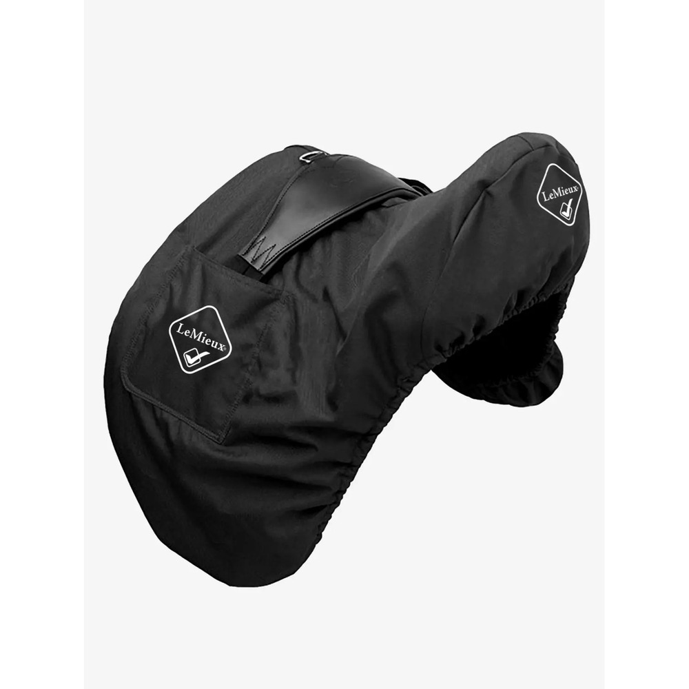 LeMieux ProKit Dressage Saddle Cover Black Fleece Lined Adjustable NWT - Picture 2 of 8